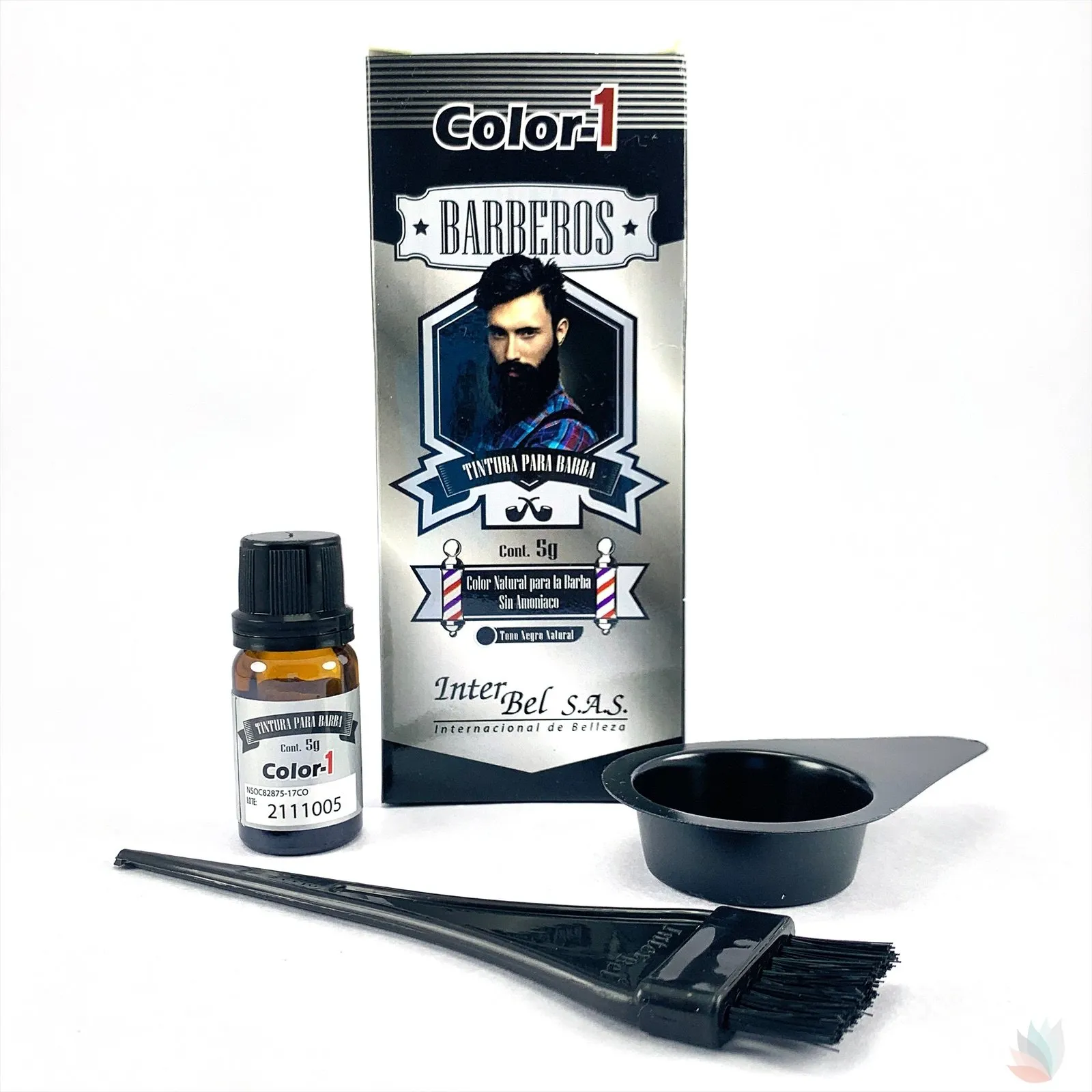 TINTE PARA BARBA SIN AMONIACO COLOR 1